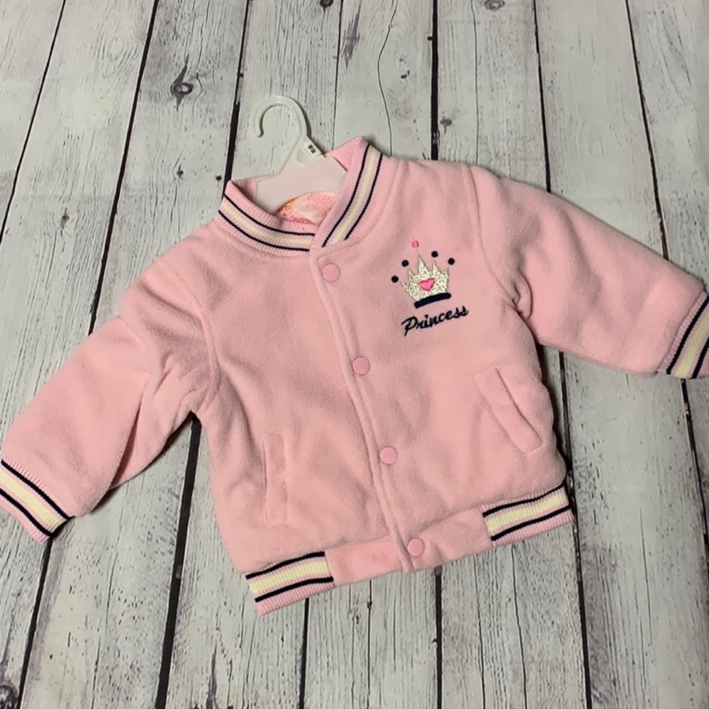 Girls Fleece Button Up Jacket